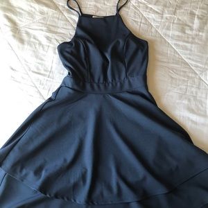 Navy Blue Dress w/ Open Back
